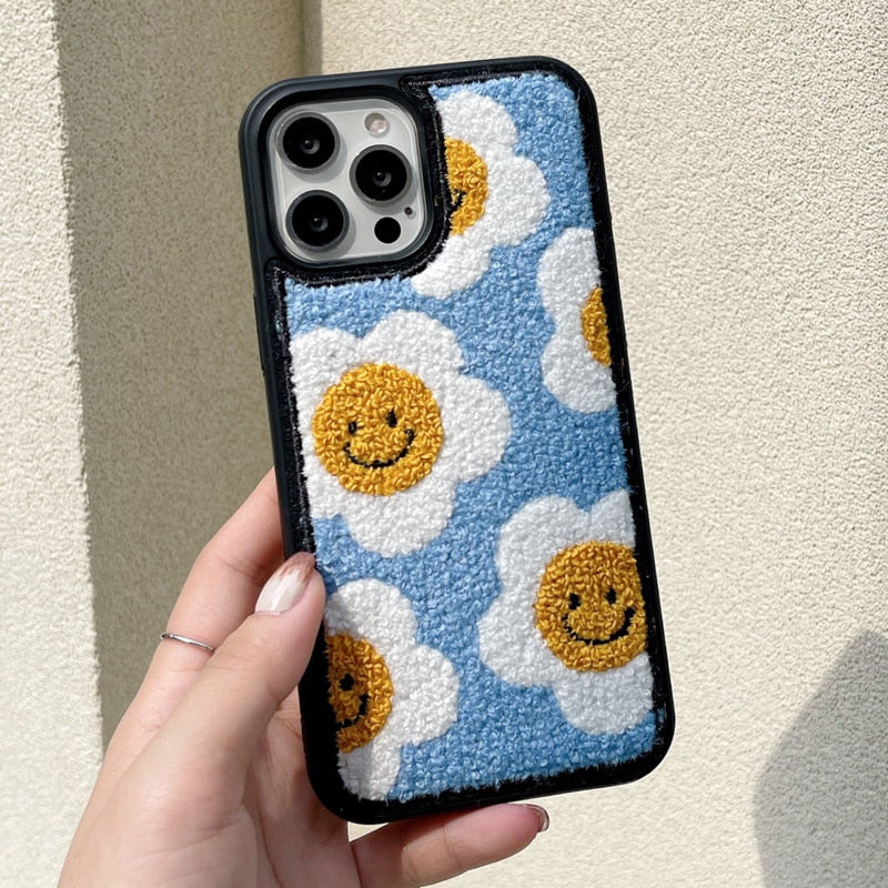 Embroidered Sunflower Case